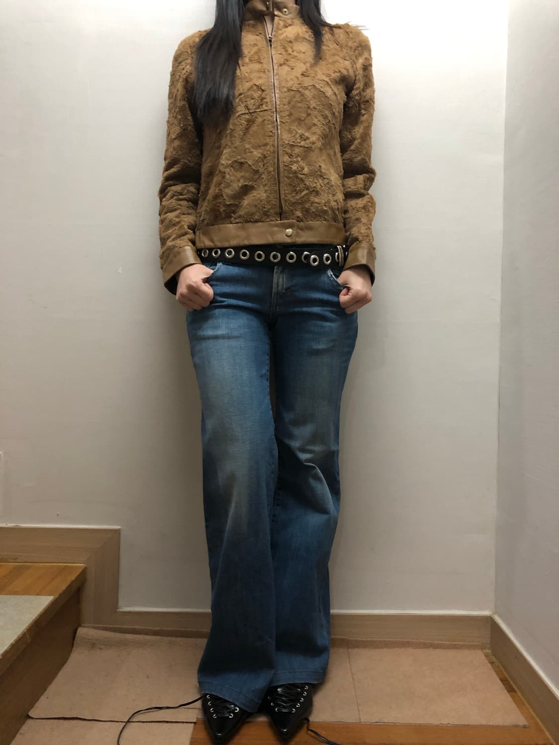 빈티지 브라운 양가죽 자켓 상품이미지4