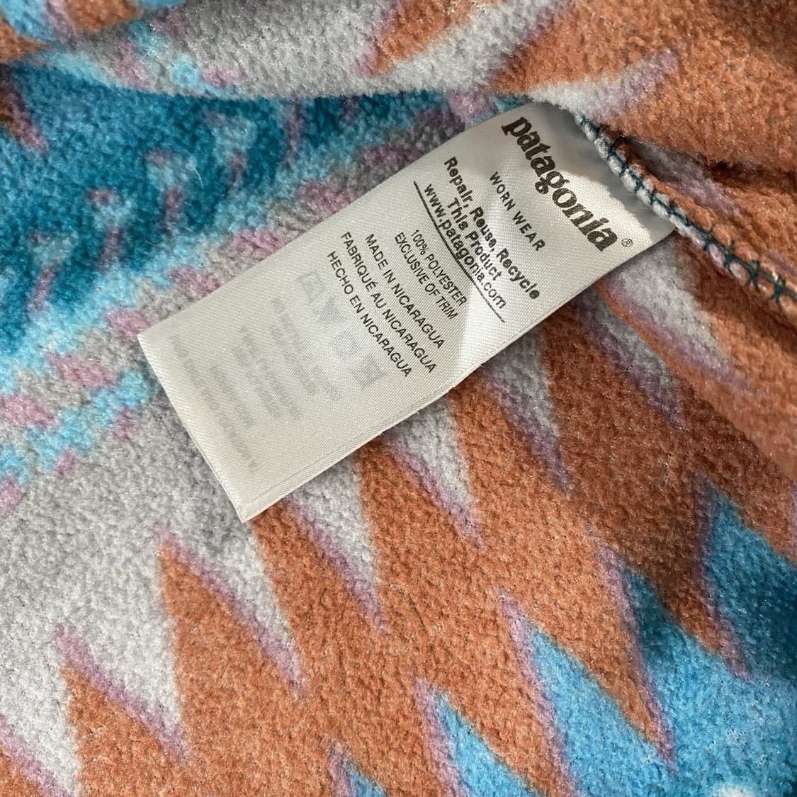 20FW 파타고니아 신칠라 스냅-티 플리스 풀오버 오렌지 스카이블루 상품이미지3