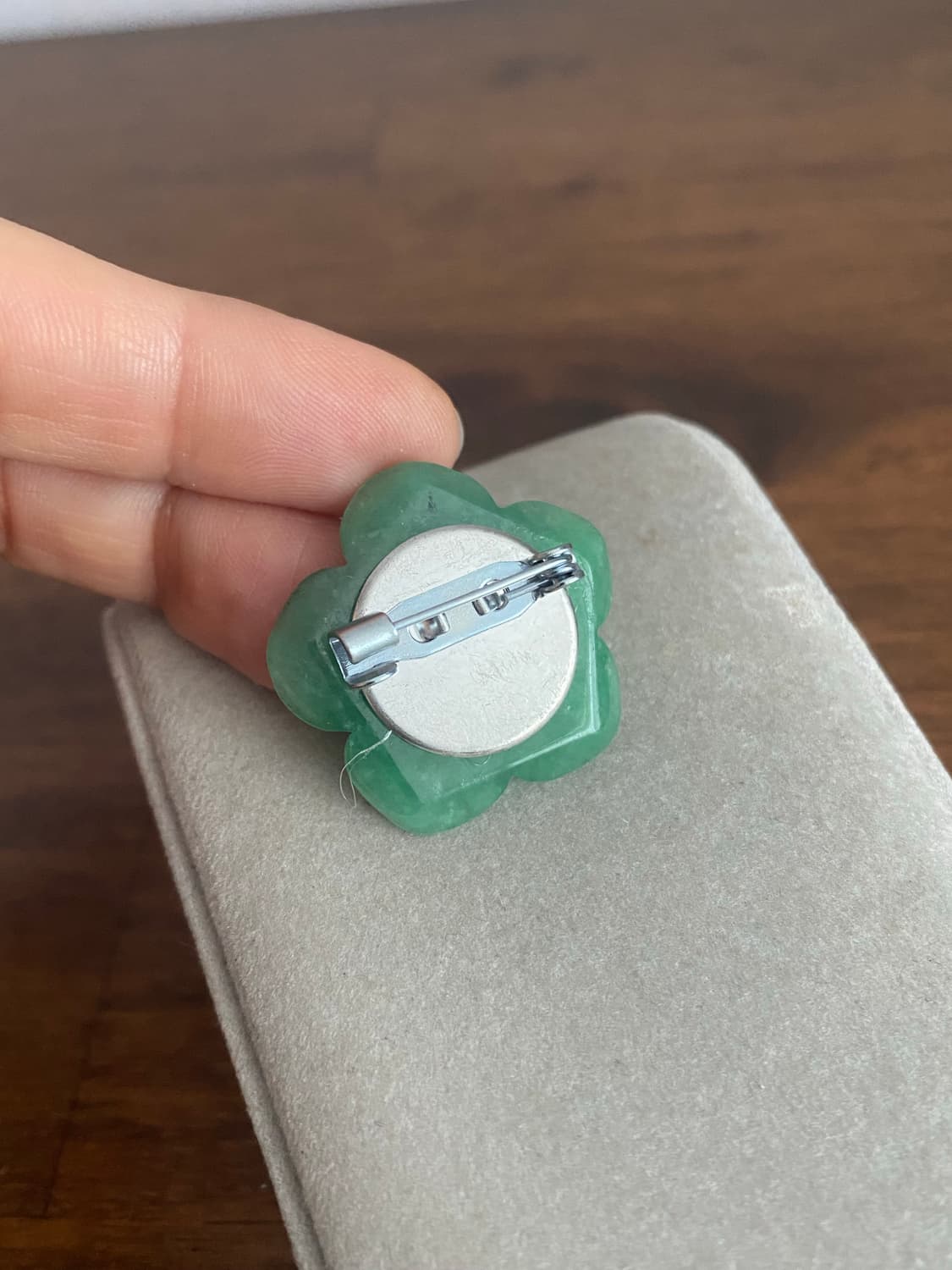 천연 비취 산호 브로치 상품이미지4