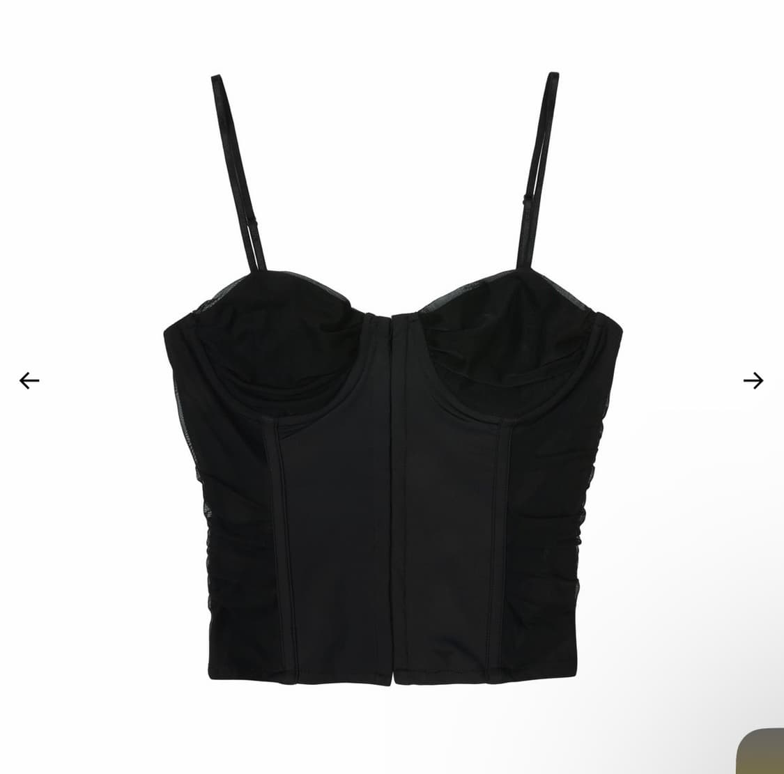 새상품) 보헤미안서울 란제리 셔링 훅 뷔스티에 보헴서 상품이미지1