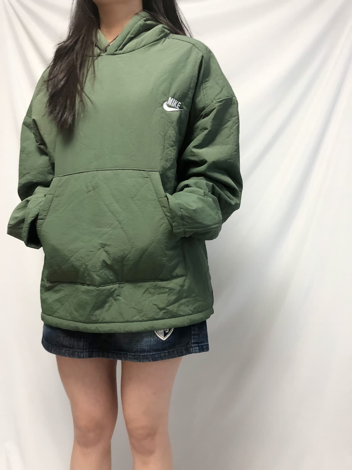 빈티지 나이키 카키 아노락 후드 상품이미지3