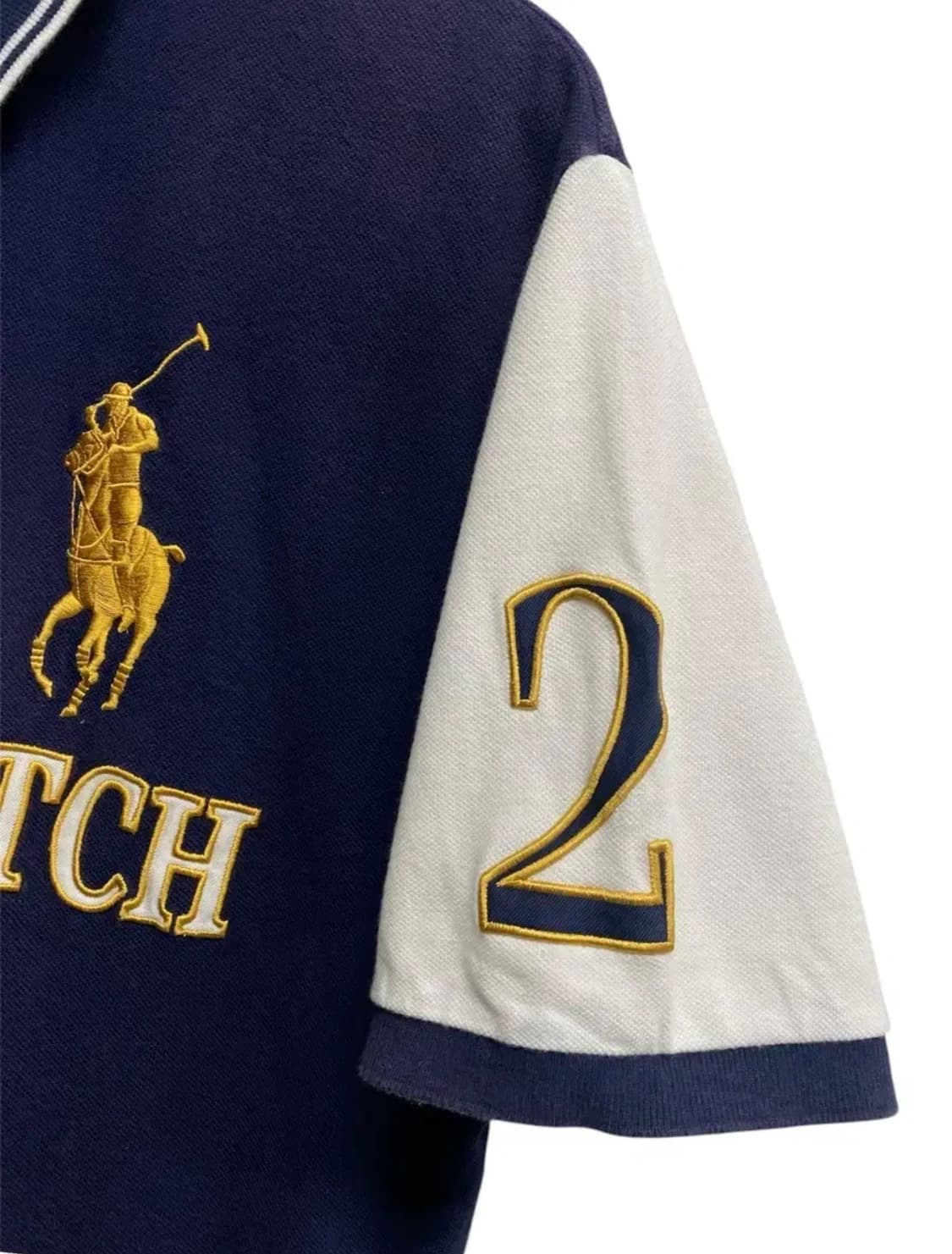 폴로 블랙와치라인 골드 빅포니 피케 반팔티 L 상품이미지3