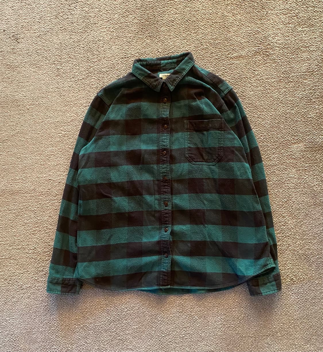 LLBean 엘엘빈 플란넬 럼버잭 그린 플레이드 XL 상품이미지1