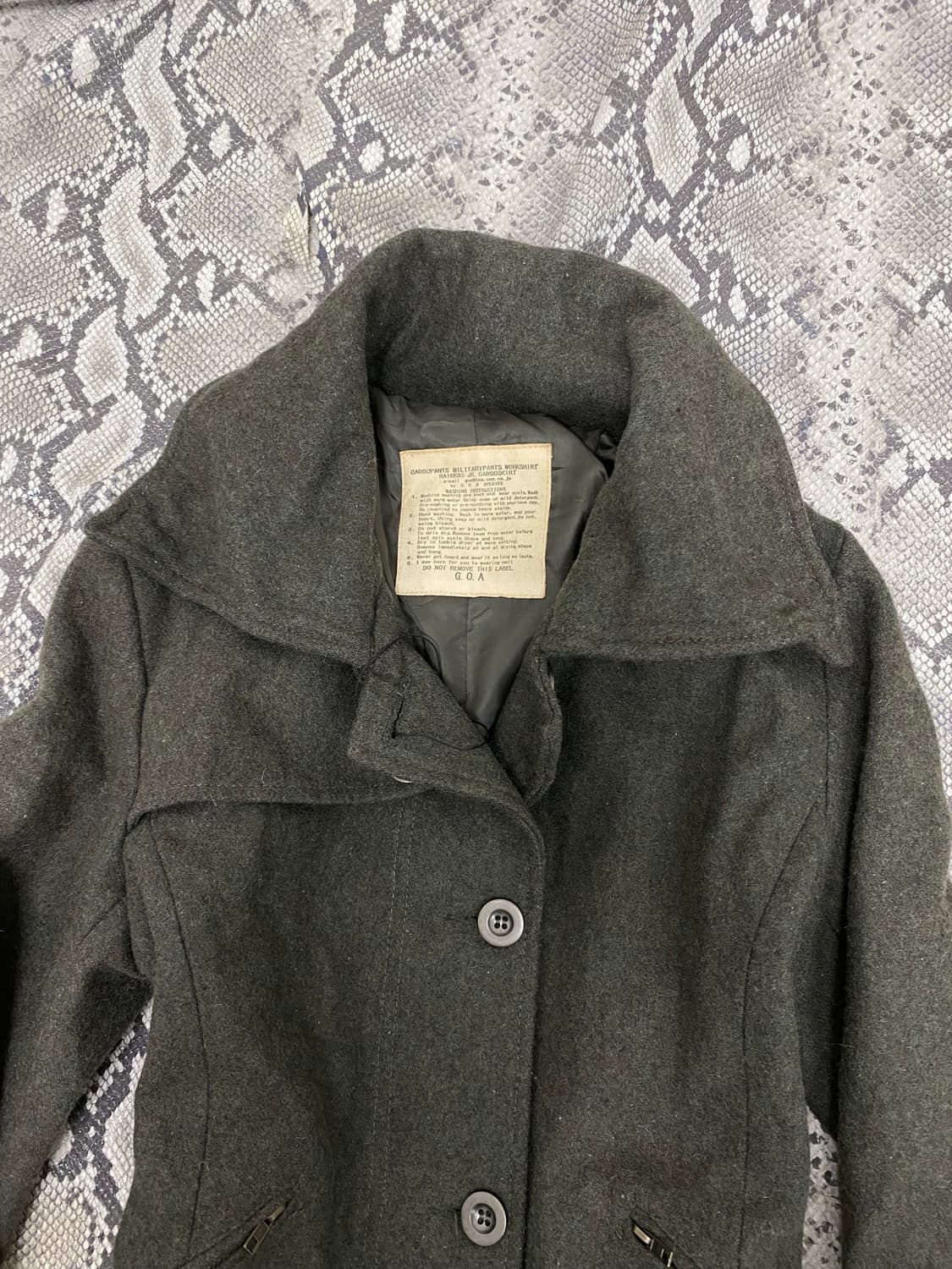 고아 딥 그린 플레어 코트 상품이미지3