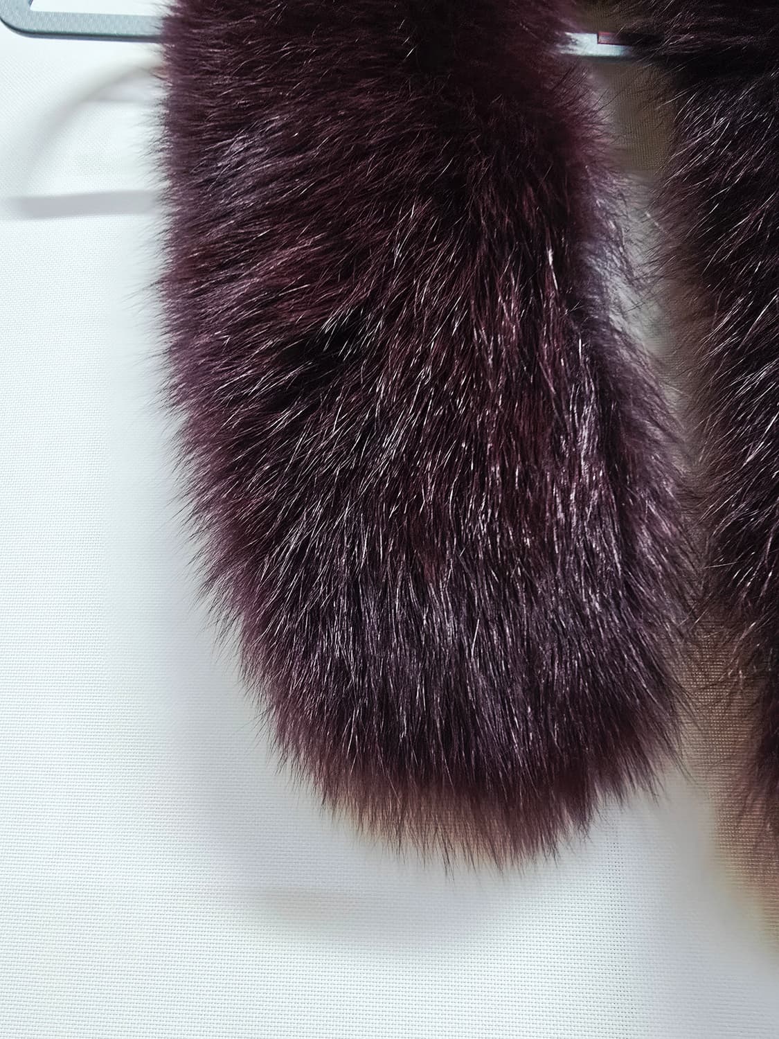 모르간 폭스 퍼 목도리 와인색 상품이미지3