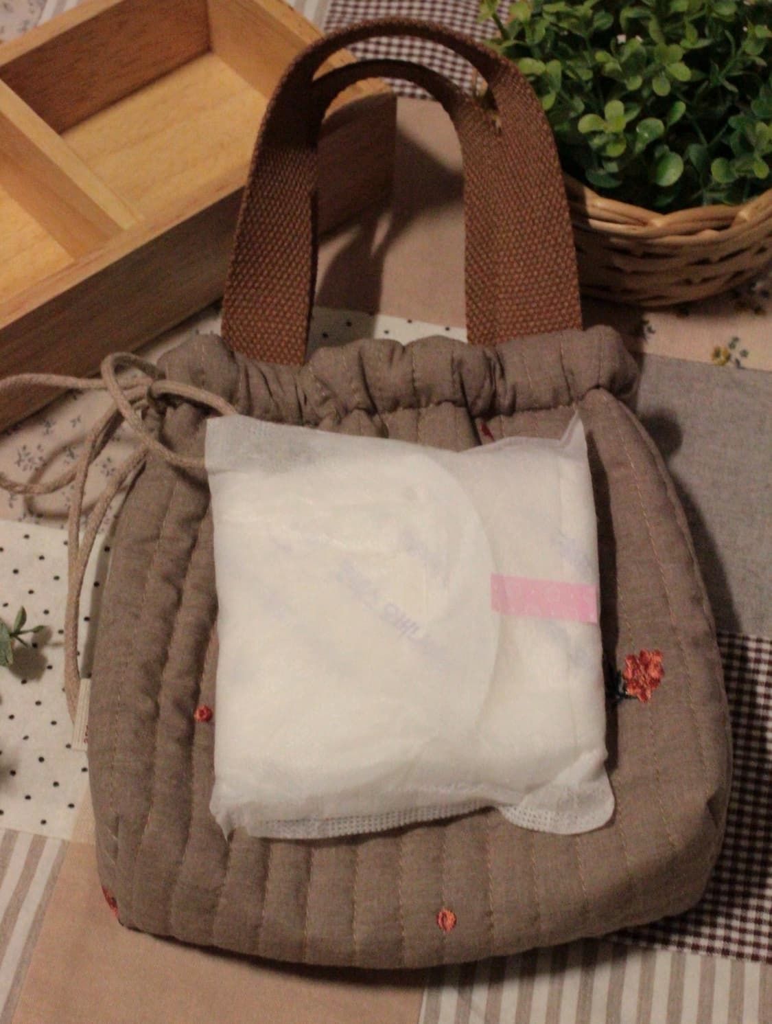 핸드메이드 누빔 손잡이 파우치 상품이미지9