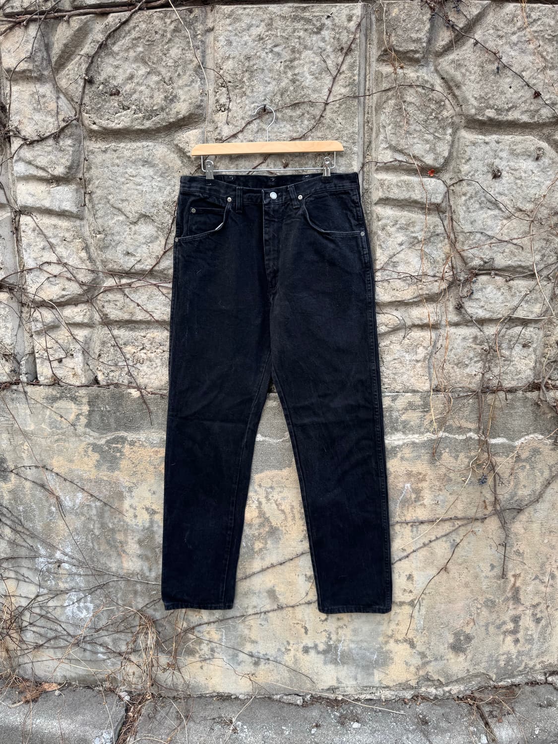90s 랭글러 빈티지 96501cb 블랙 데님 팬츠 블랙진 상품이미지1