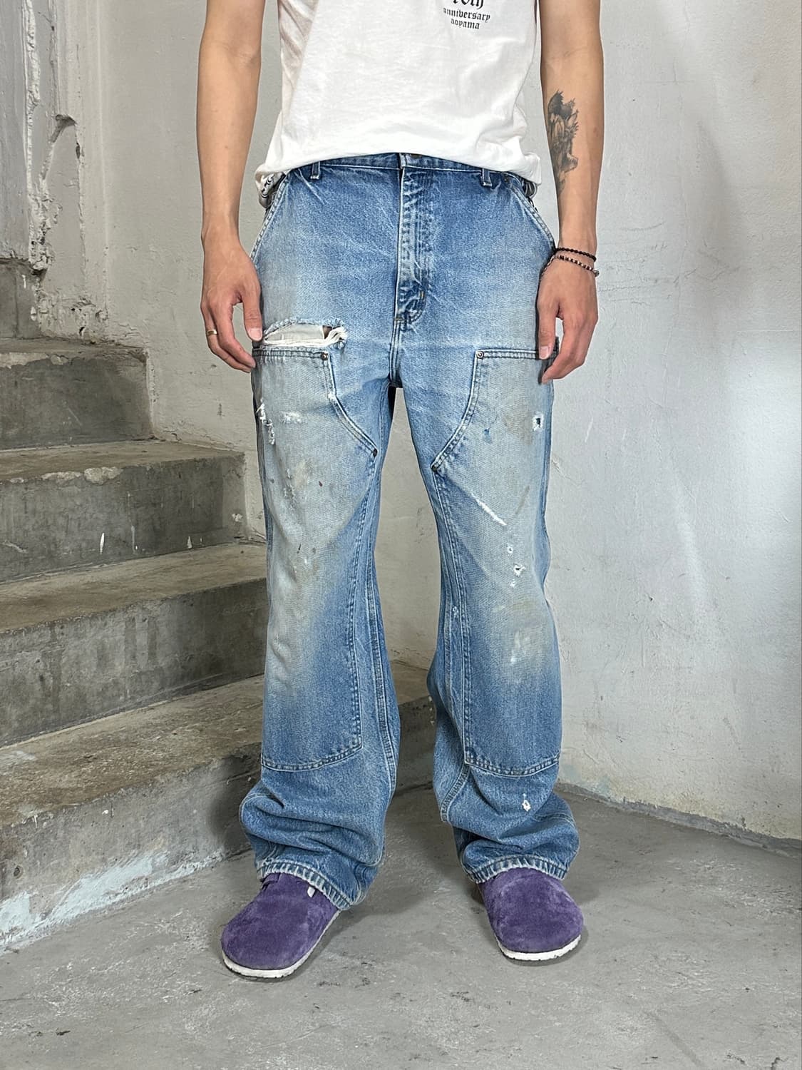 00's OG 칼하트 B07 더블니 팬츠 칼하트 데님 더블니 상품이미지10