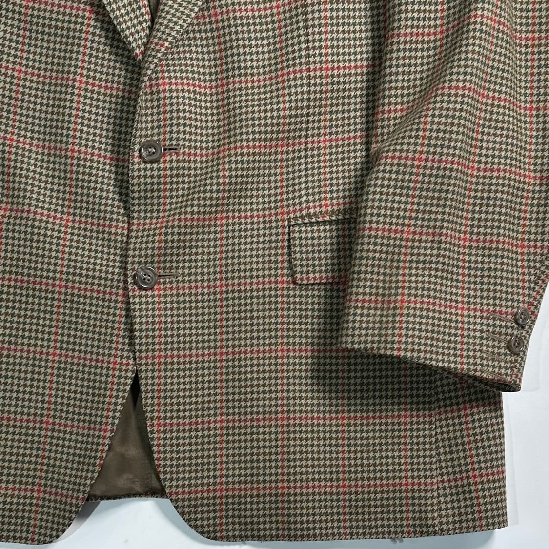90s 버버리 건클럽체크 울 블레이저 자켓 상품이미지5