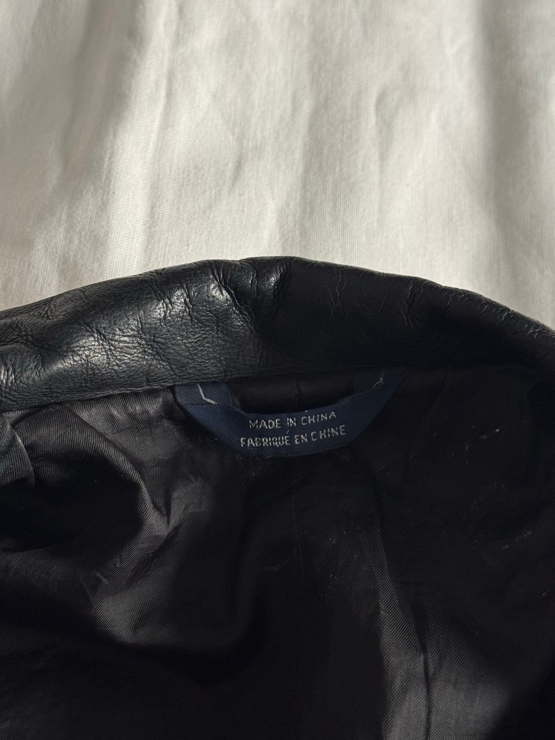 [M] 올드갭 싱글 레더 하프 자켓 상품이미지7