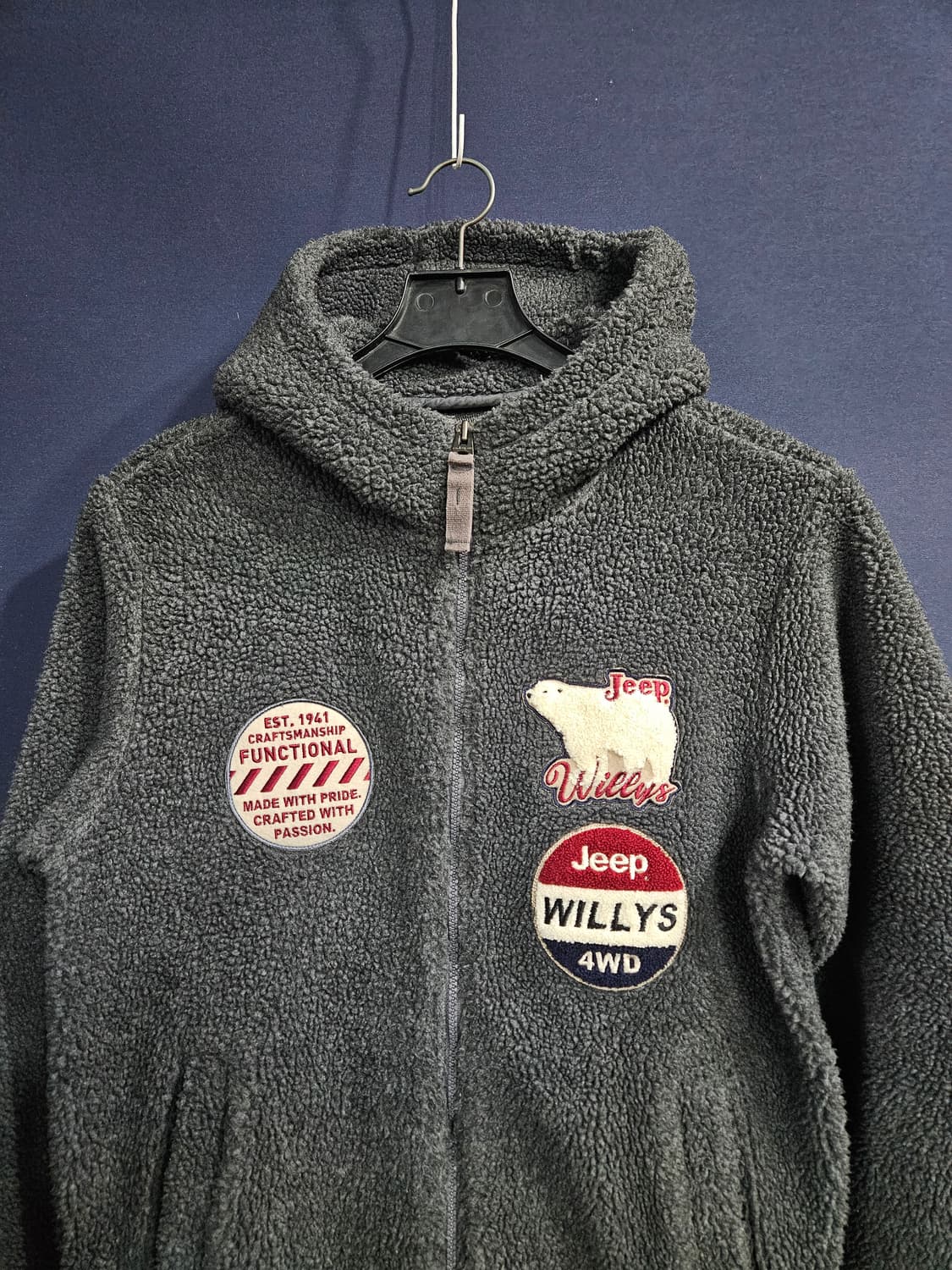 지프 다크그레이 남성 95 후리스 자켓  상품이미지7