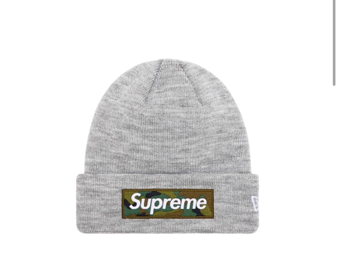 슈프림 뉴에라 박스로고 비니 헤더 그레이  상품이미지1