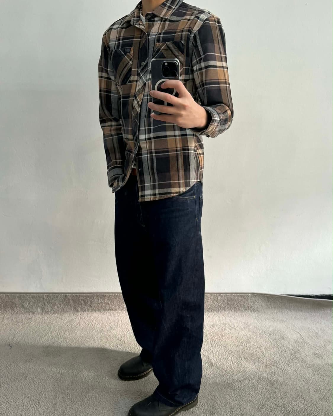 [S] 할리데이비슨 플레이드 헤비 셔츠 상품이미지3