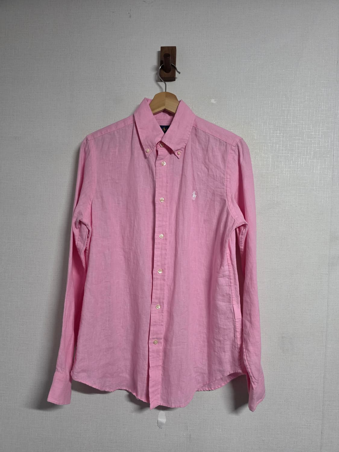폴로 랄프로렌 핑크 린넨 셔츠 M 상품이미지1