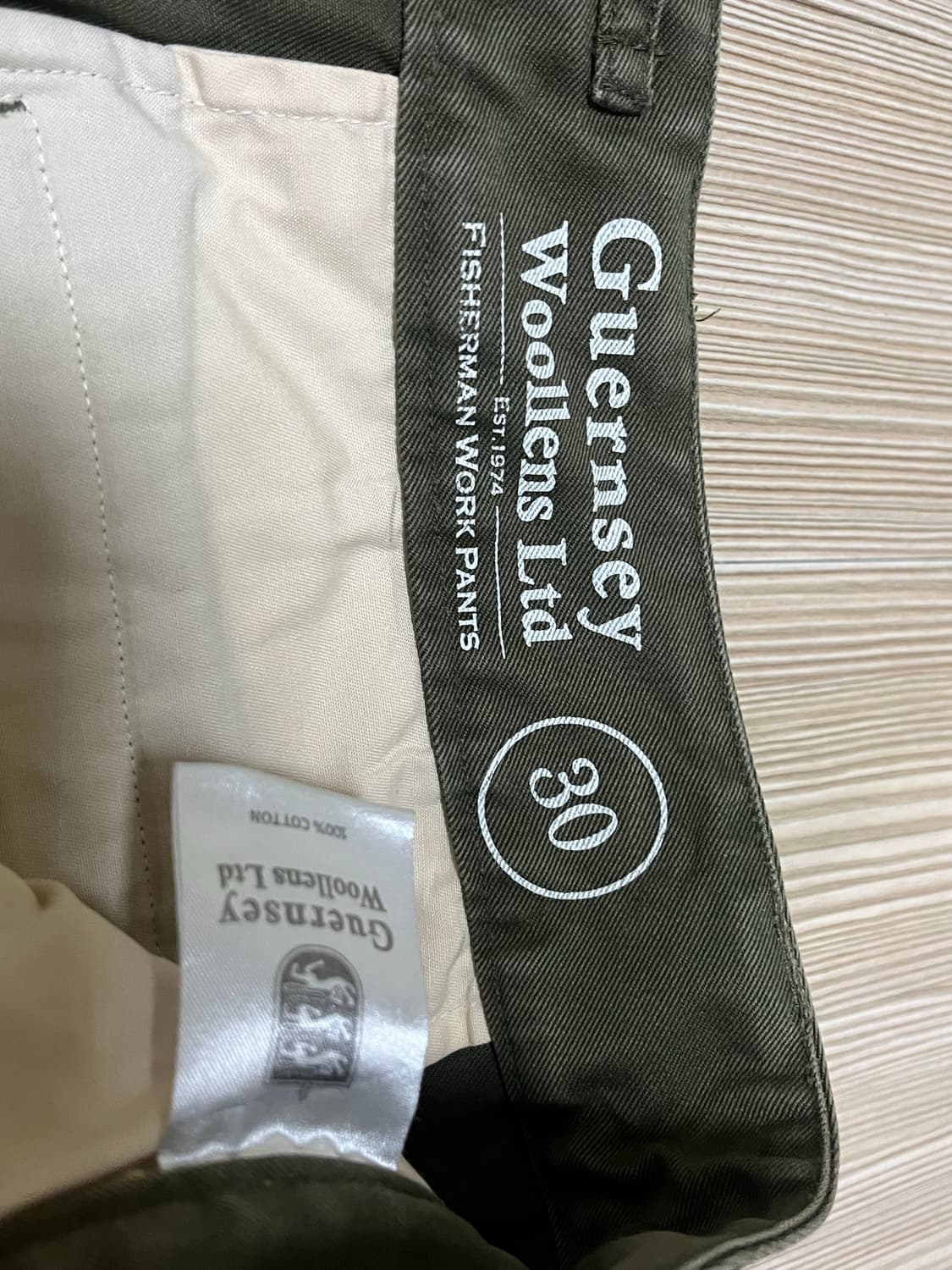 [건지 울른스] [건지 울른즈] 피셔맨 1952 브리티쉬 팬츠 올리브 상품이미지8