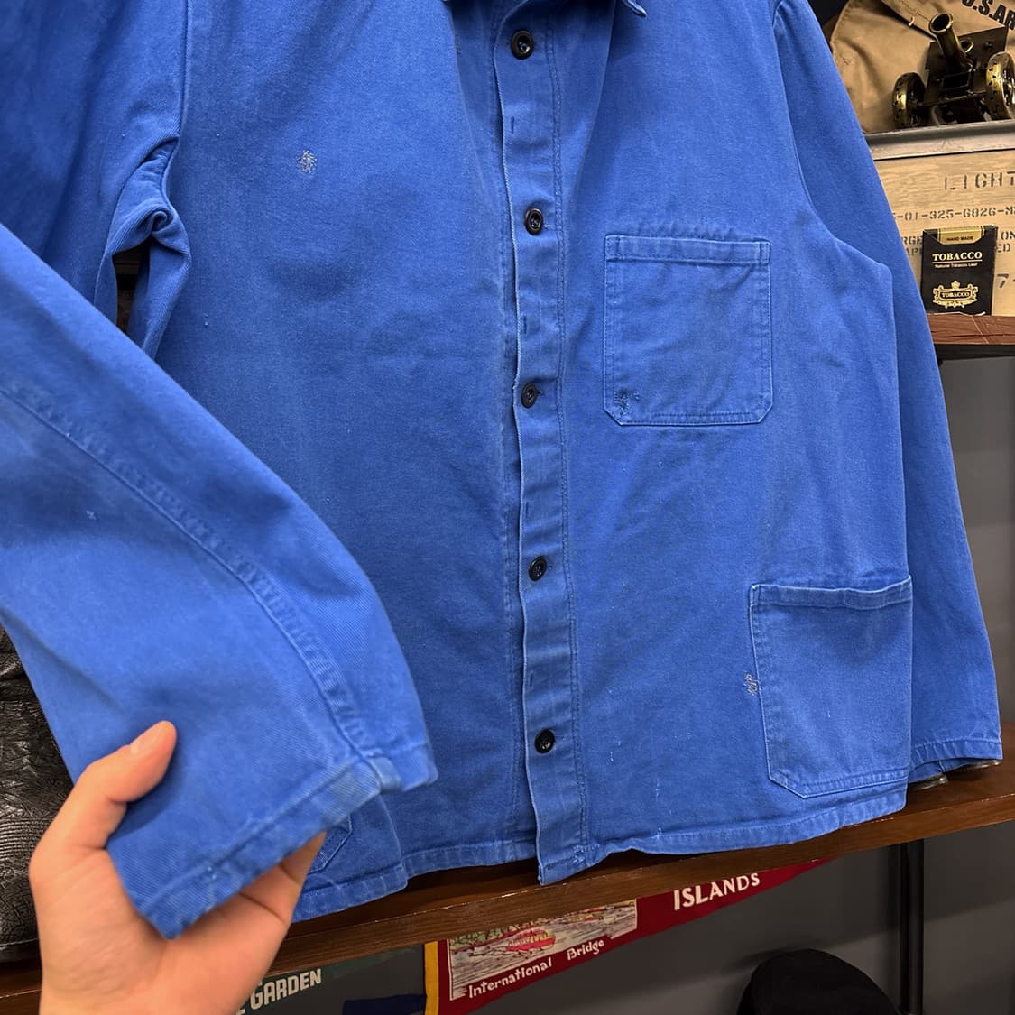 60s-70s 프렌치 워크 자켓 / 빈티지 초어 자켓 워크 웨어 N798 상품이미지4