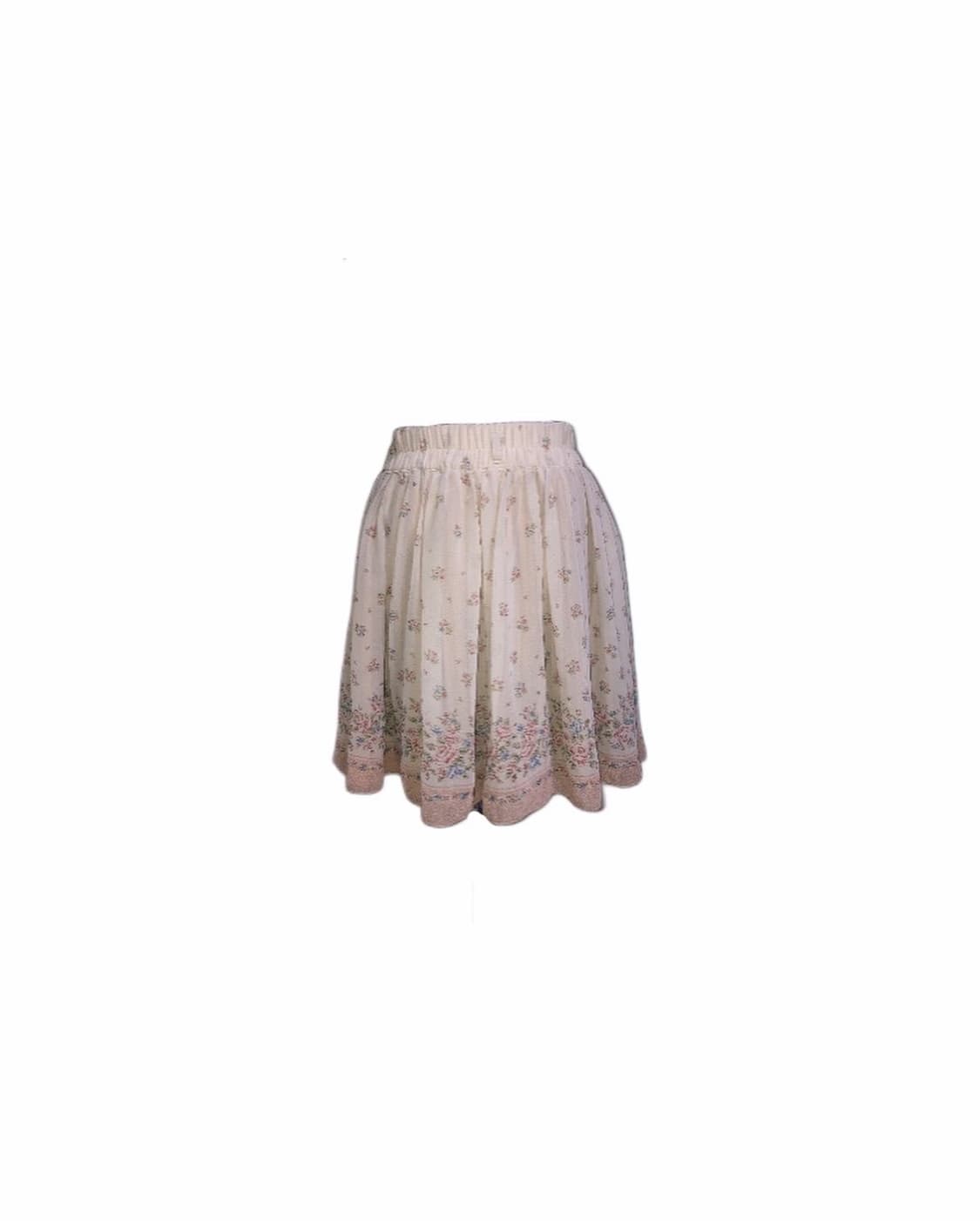 빈티지 구제 y2k 쉬폰 플라워 플레어 미디 스커트 상품이미지1