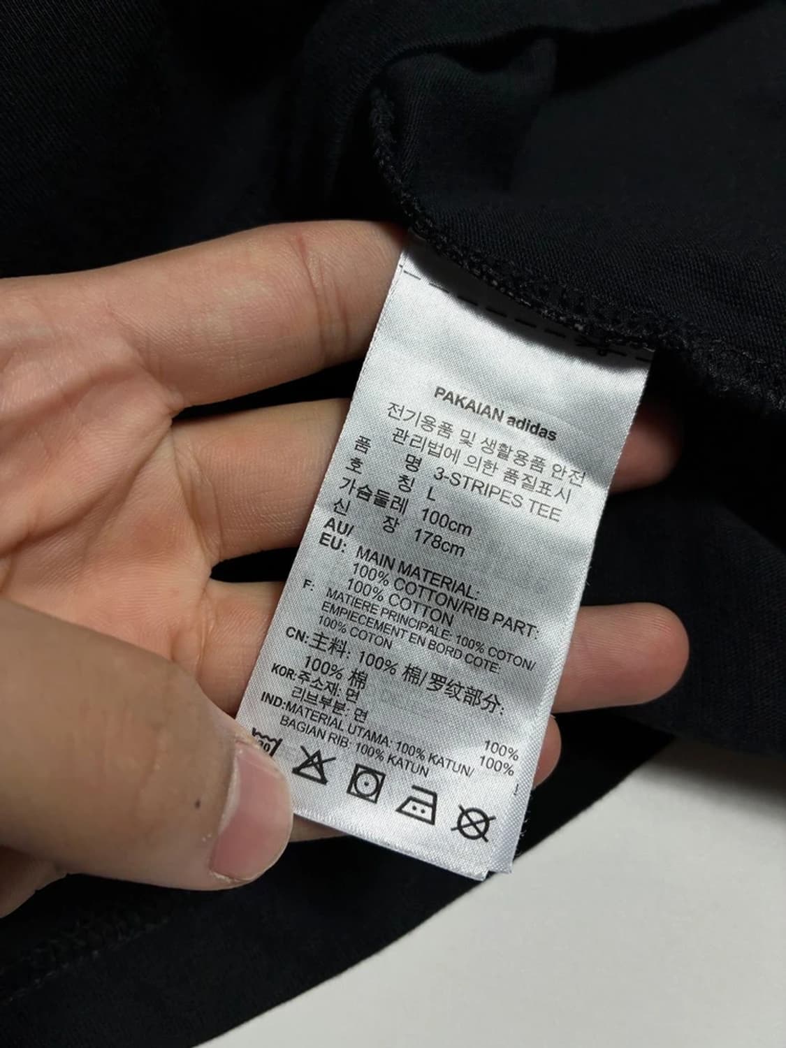 아디다스 클래식 삼선 링거 코튼 반팔 티셔츠 R1914 상품이미지7