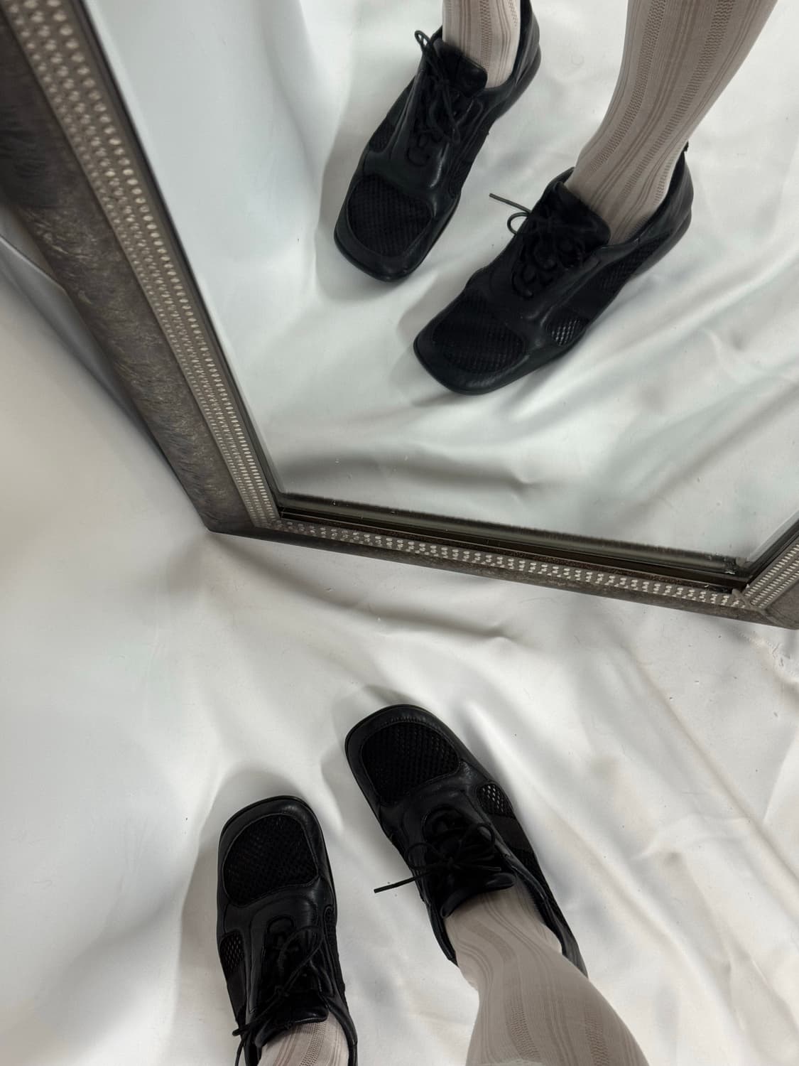 Prada sports mesh leather sneakers 상품이미지8