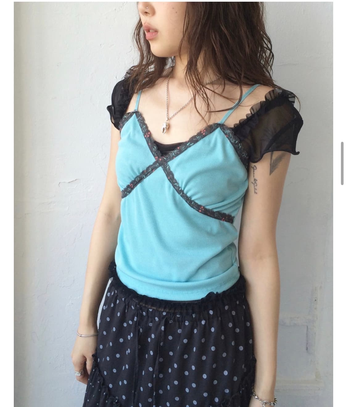 치리리 도트 롱 스커트 상품이미지2