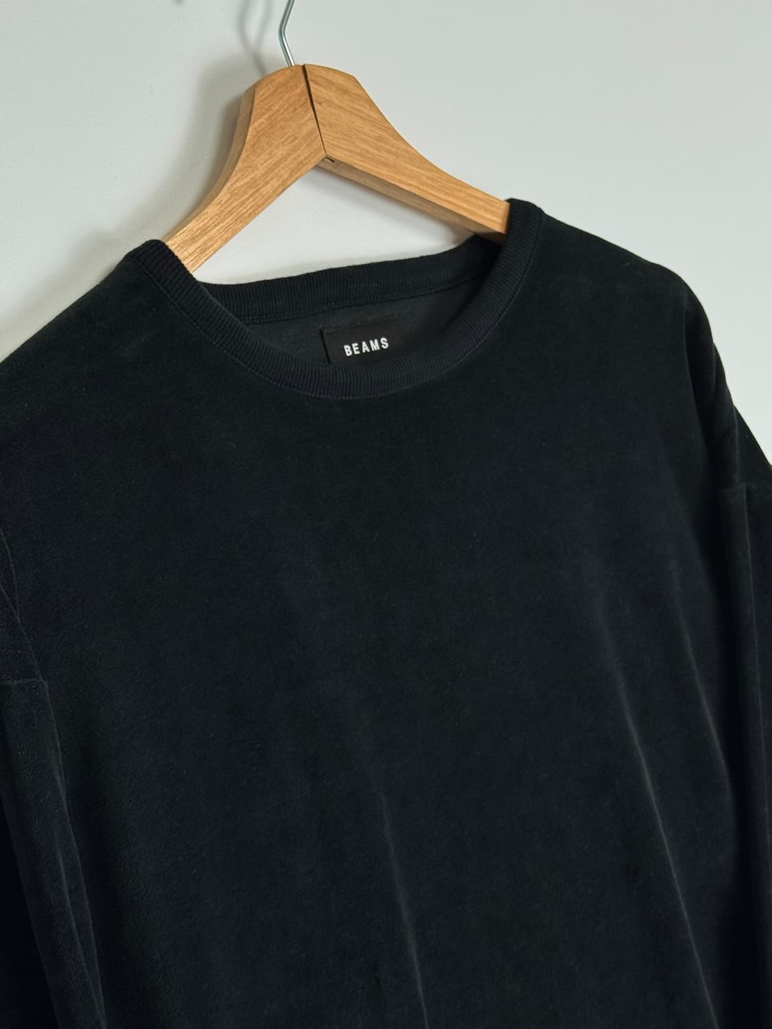빔즈 벨루아 벨벳 스웻셔츠 블랙 맨투맨 L 상품이미지4