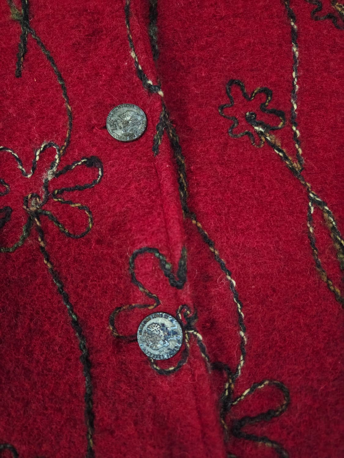 THULE 레드 플라워 패턴 울 재킷 상품이미지4