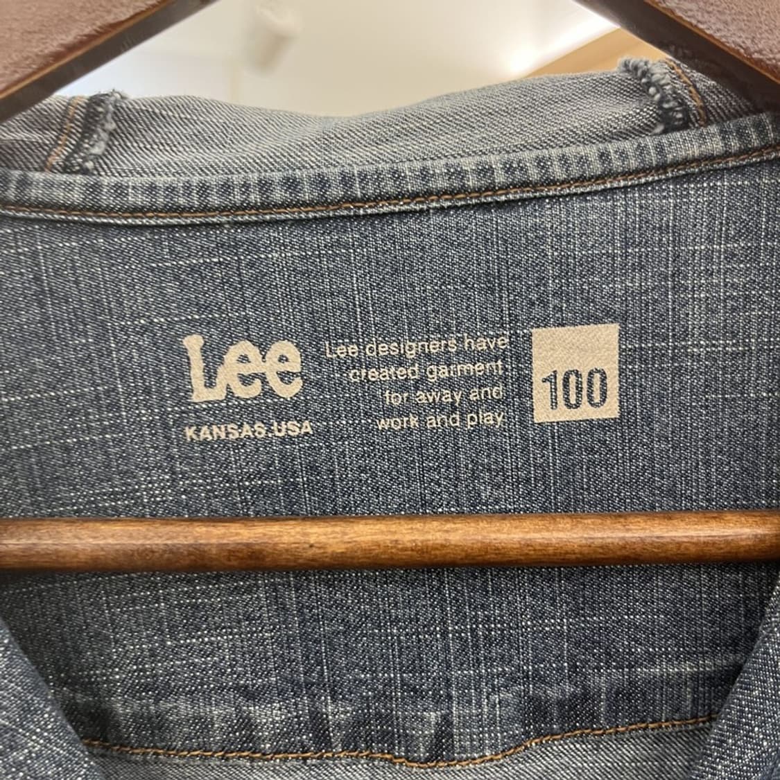LEE 캐주얼 컨트리 레트로 빈티지 데님 후드 자켓 100 C12507 상품이미지5