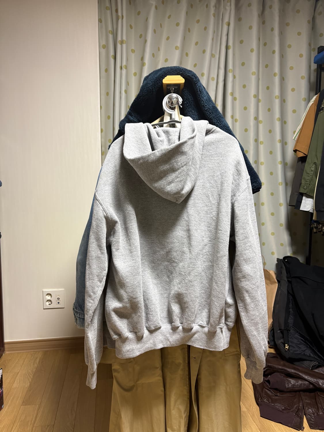 러셀 후드집업 그레이 M 상품이미지3