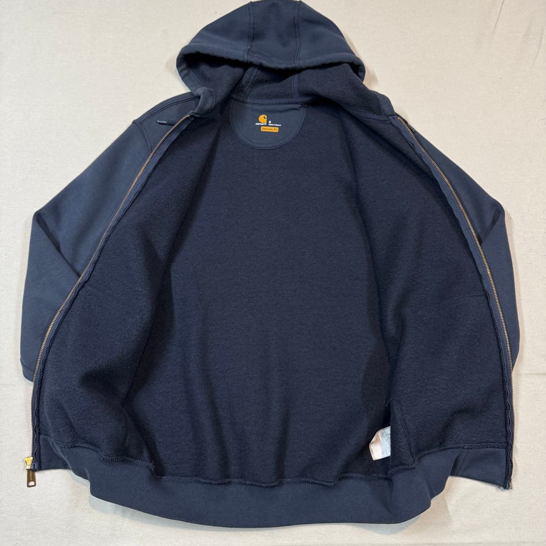 S) 칼하트 미드웨이트 오리지널핏 후드집업 네이비 상품이미지5
