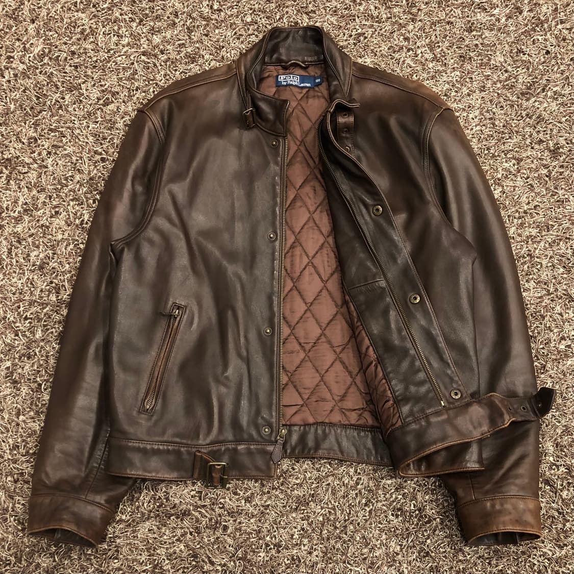 폴로 랄프로렌 양가죽 해링턴 퀄팅 램스킨 레더 자켓 상품이미지1