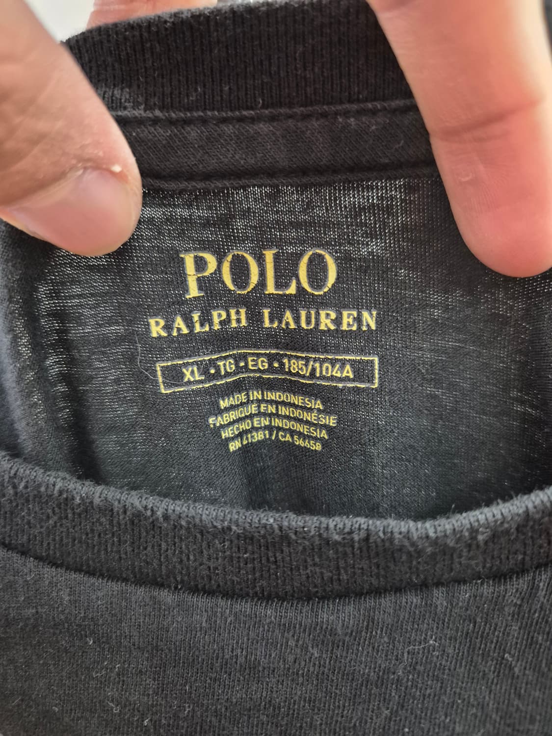 폴로 랄프로렌 블랙 반팔티 XL 상품이미지5