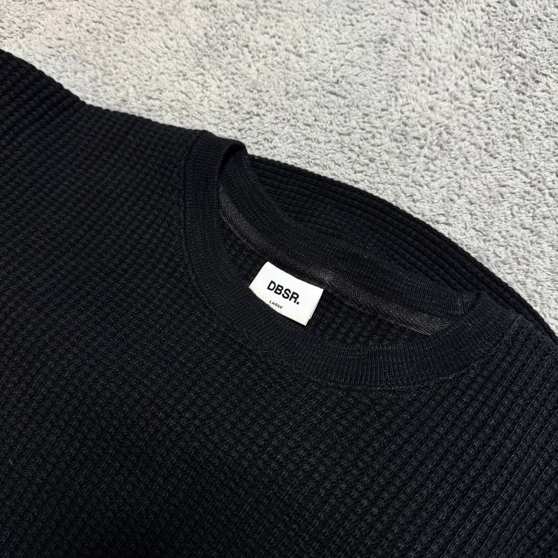 덤브스트럭 DBSR. 헤비 와플 롱슬리브 (블랙) 라지 L 상품이미지4