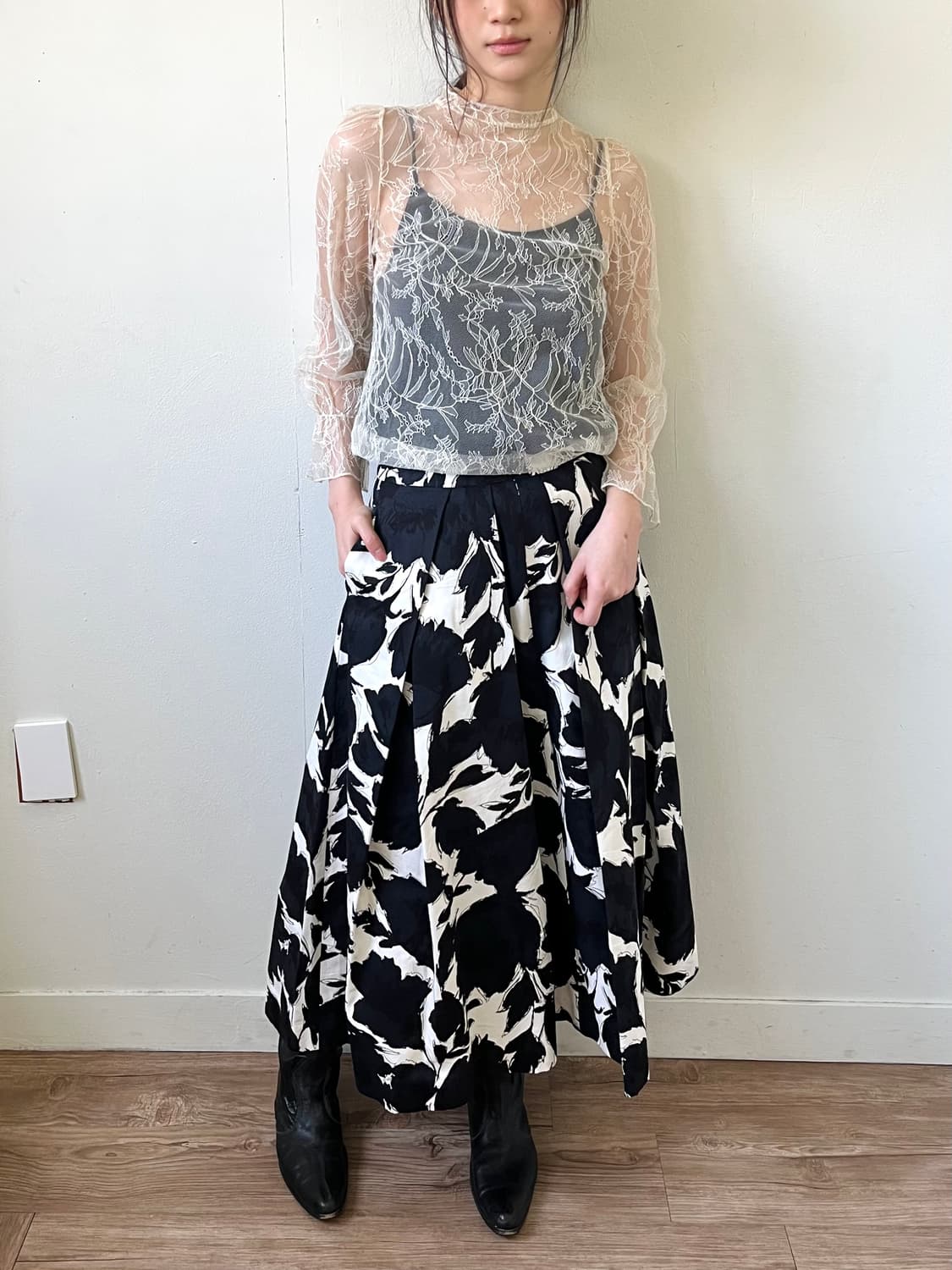 fifth 시스루 라이트 베이지 탑 상품이미지8