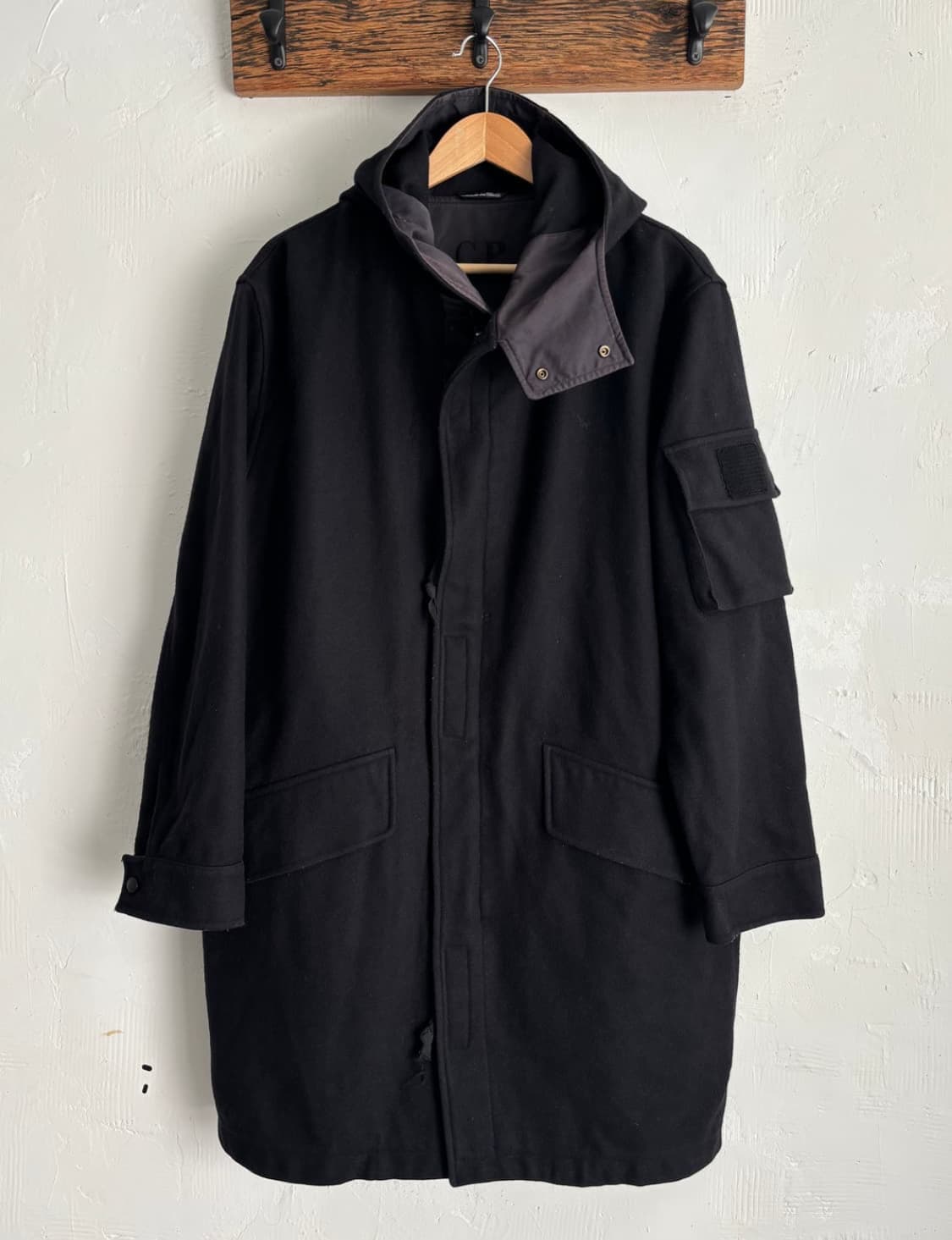 C.P. Company CP 컴퍼니 후드 롱 울 코트 상품이미지2