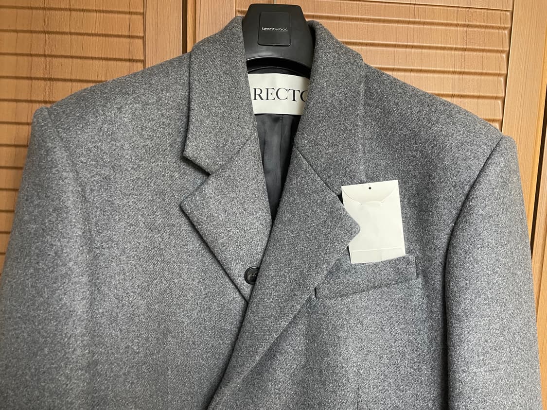 렉토 울 블렌드 헤비 오버사이즈 싱글 코트 그레이 상품이미지4