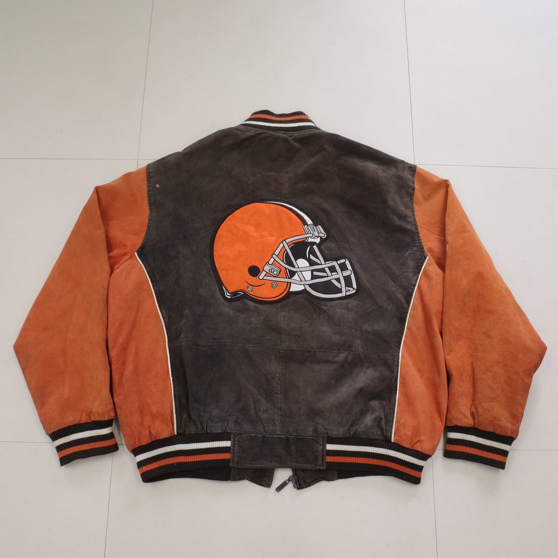 NFL 브라운스 G-III 리얼레더 바시티 자켓 XL 상품이미지7