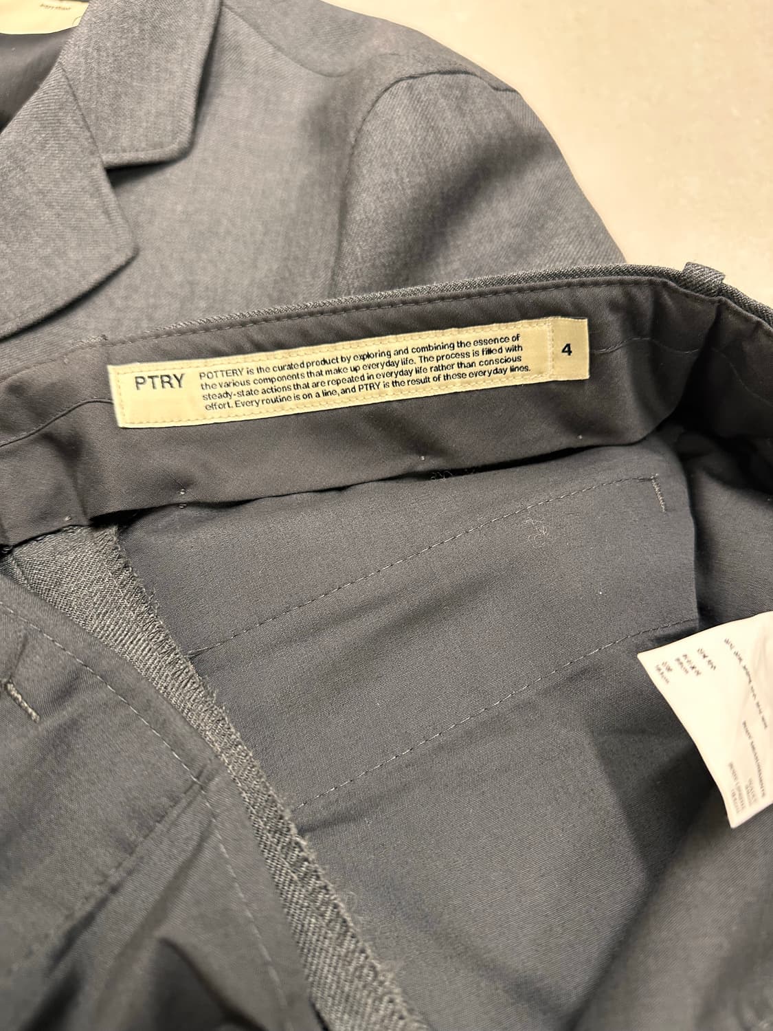 포터리 울 스포츠 셋업 미드그레이 3/4 size 상품이미지6