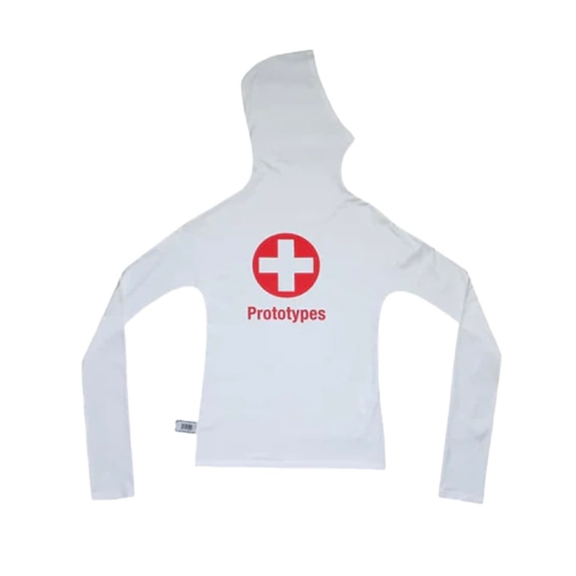 [S/M,L/XL]프로토타입스 후드 티셔츠/화이트 상품이미지2