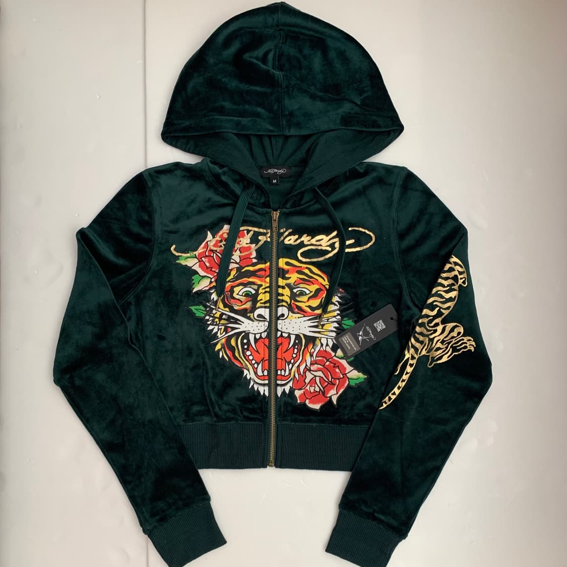 [새제품] 에드 하디 벨루아 벨벳 후드집업 팬츠 셋업 상품이미지4