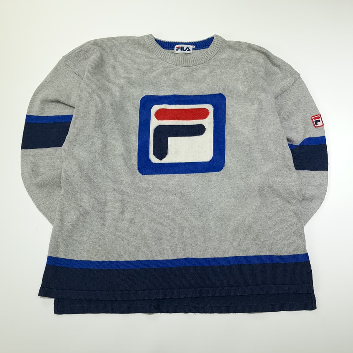 CN991 XL FILA 필라 UK 빅로고 헤리티지 니트 스웨터 상품이미지1