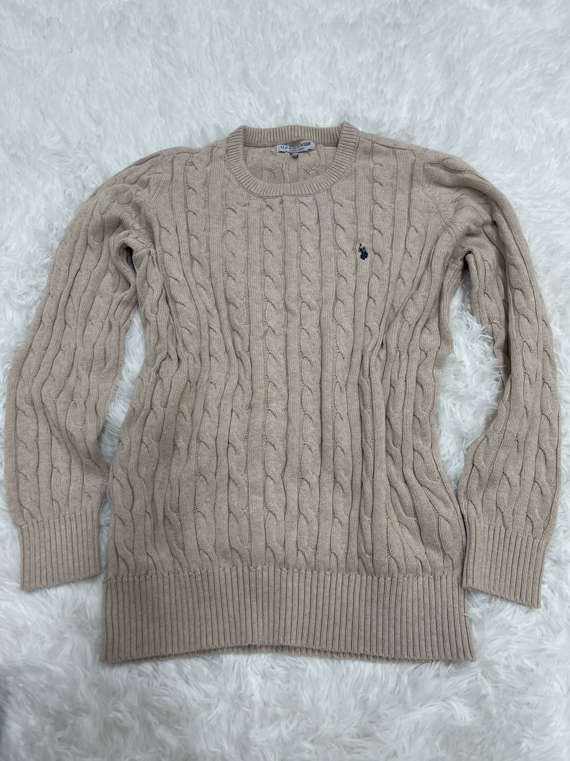 U.S.POLO ASSN 꽈배기 니트 상품이미지1