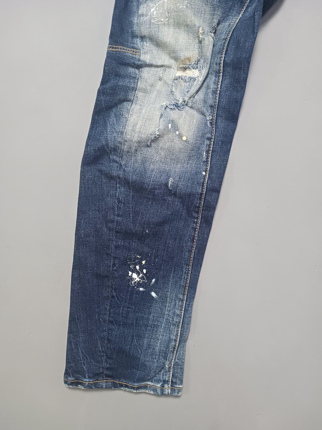 [50] 디스퀘어드2 화이트페인트 스팟 바이커진 청바지 34 35 상품이미지3