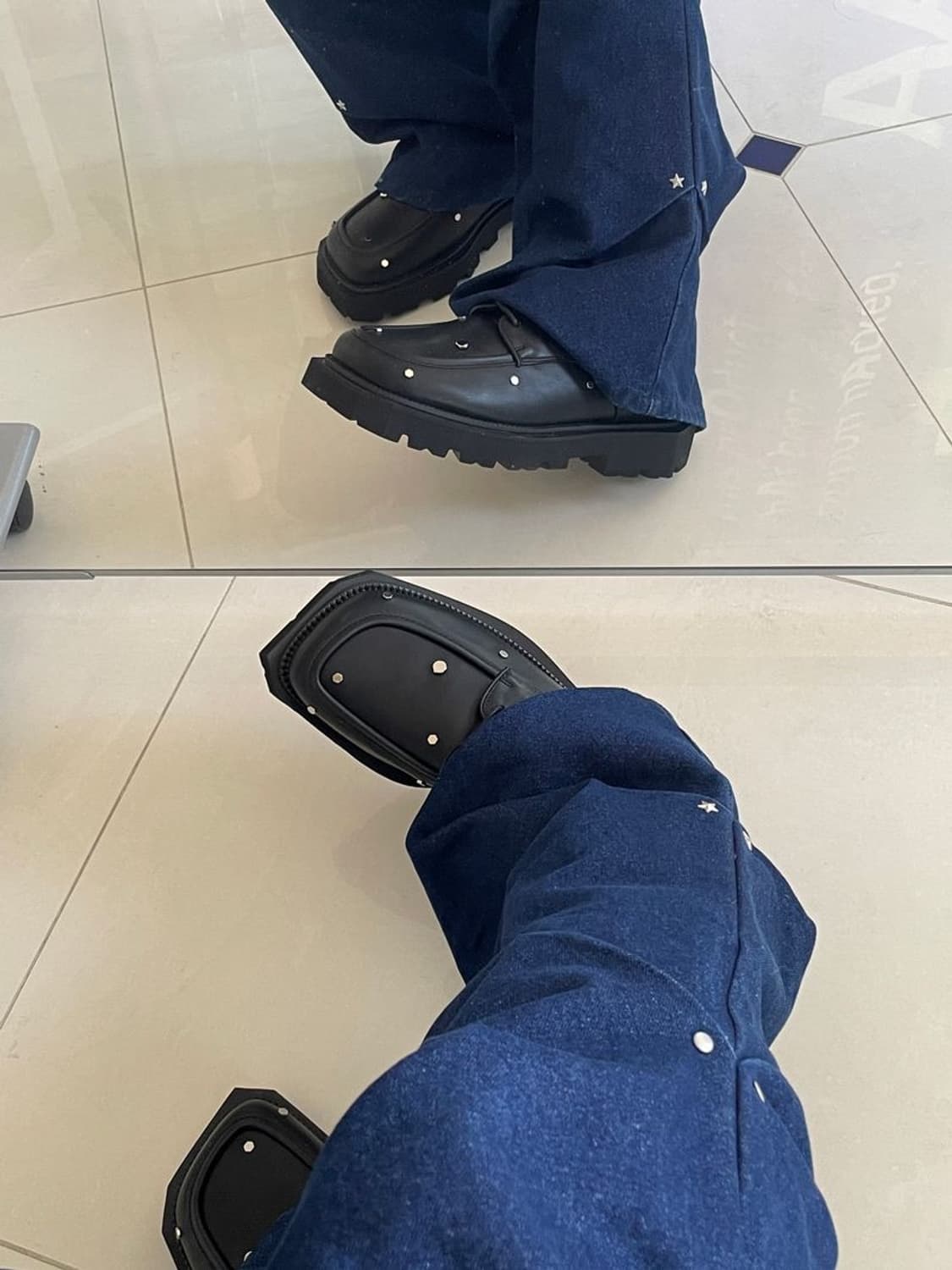 takeo kikuchi - studs square shoes 상품이미지4