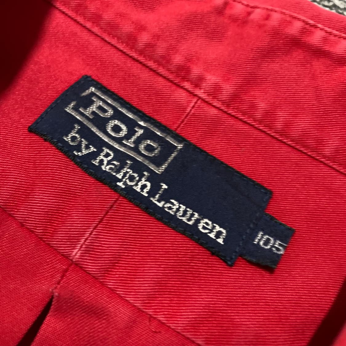 폴로랄프로렌 90s 신한 인터네셔널 레드 솔리드 셔츠 상품이미지6
