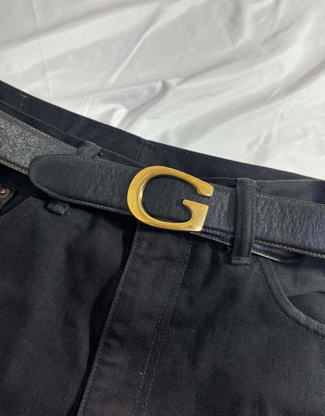Gucci G로고 버클 레더 벨트 상품이미지3