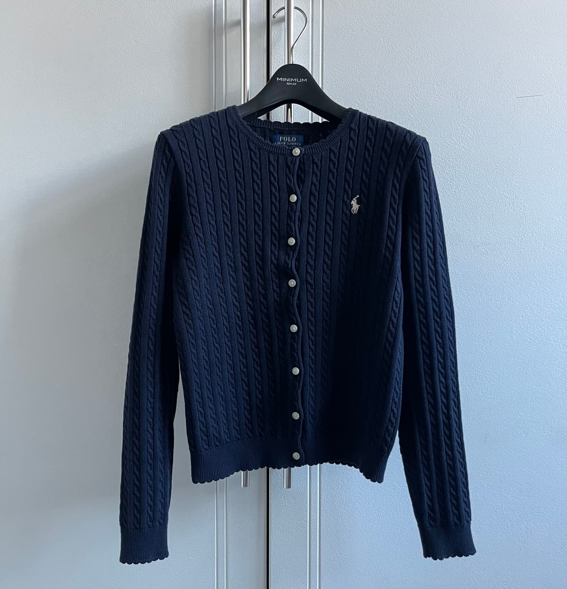 폴로 케이블 니트 가디건 상품이미지1