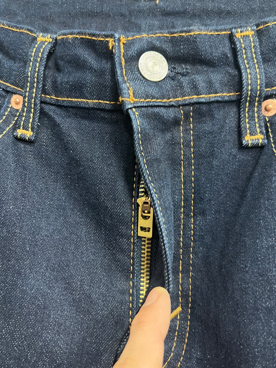 Levis 리바이스 505 레귤러 스트레이트 인디고 생지 데님 팬츠 상품이미지6