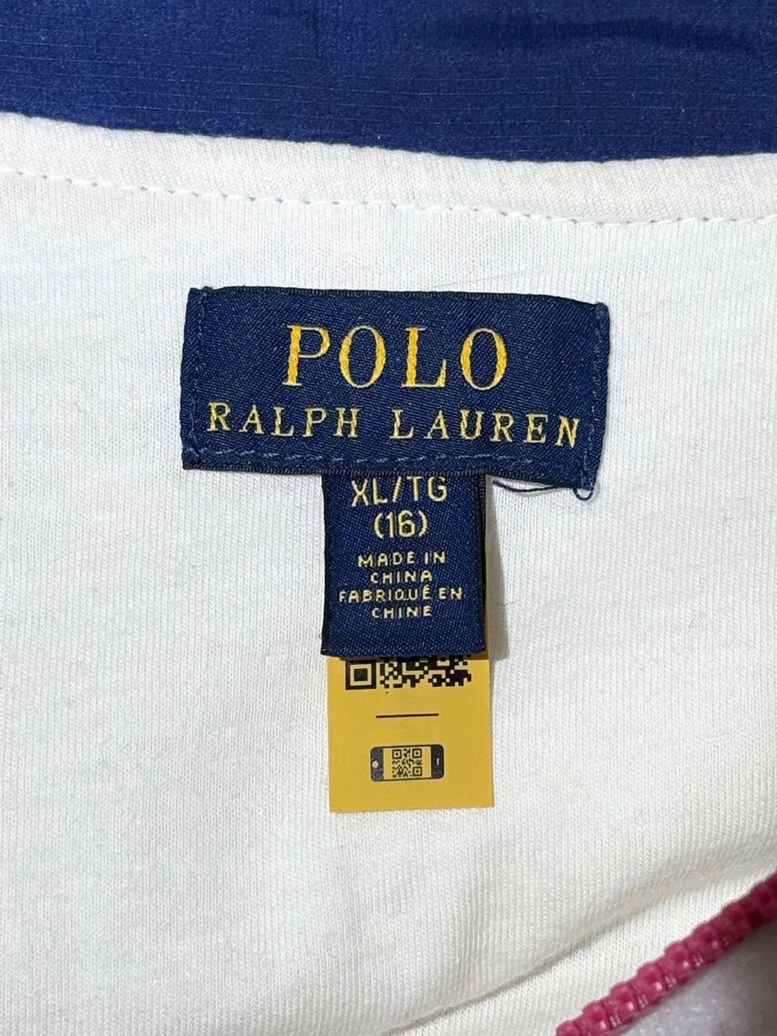 폴로 랄프로렌 화이트 오렌지 포켓 풀오버 플리스 상품이미지7