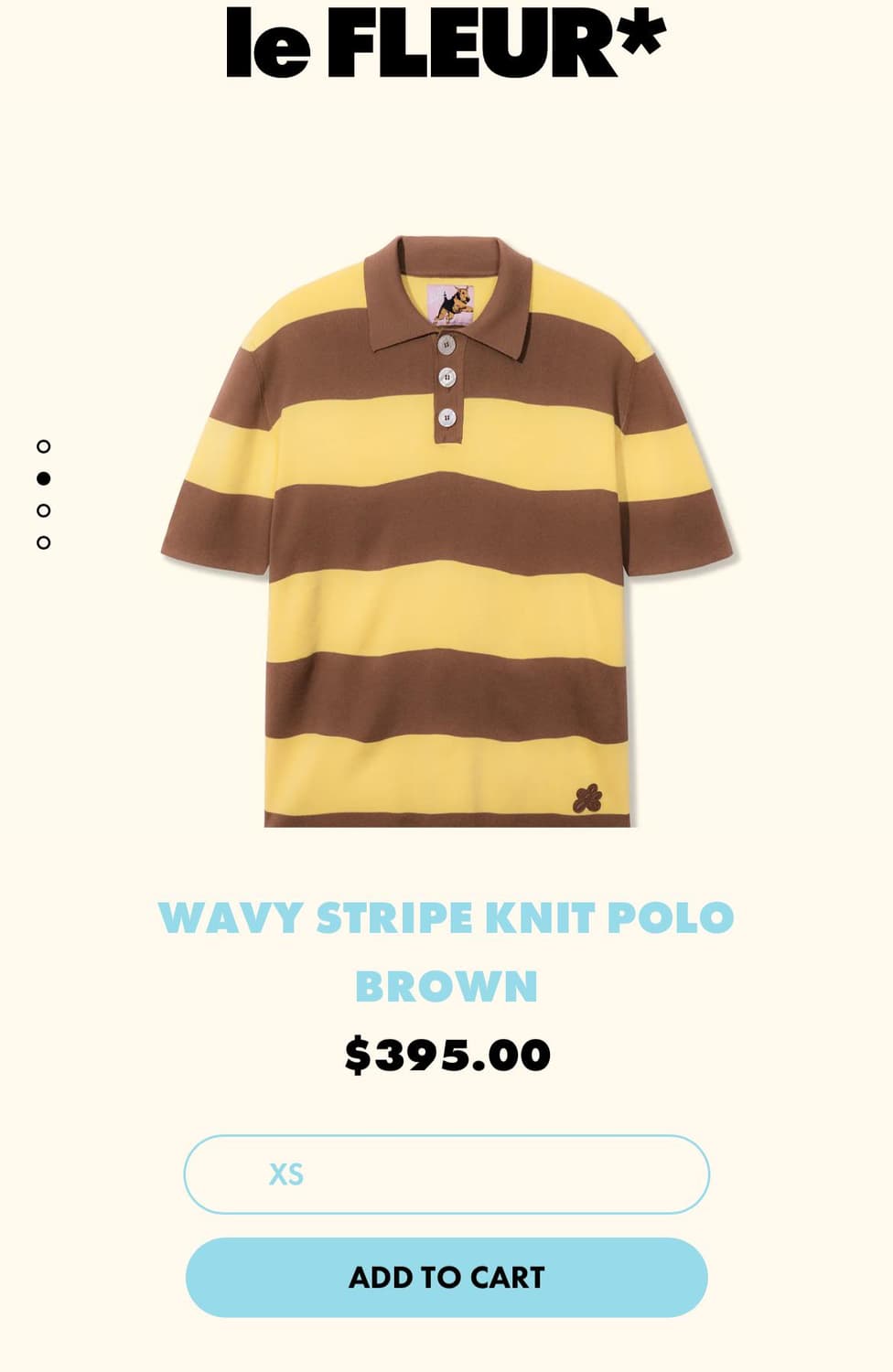 골프 르플레르 Season 2 웨이비 스트라이프 니트 폴로 셔츠 브라운 상품이미지1
