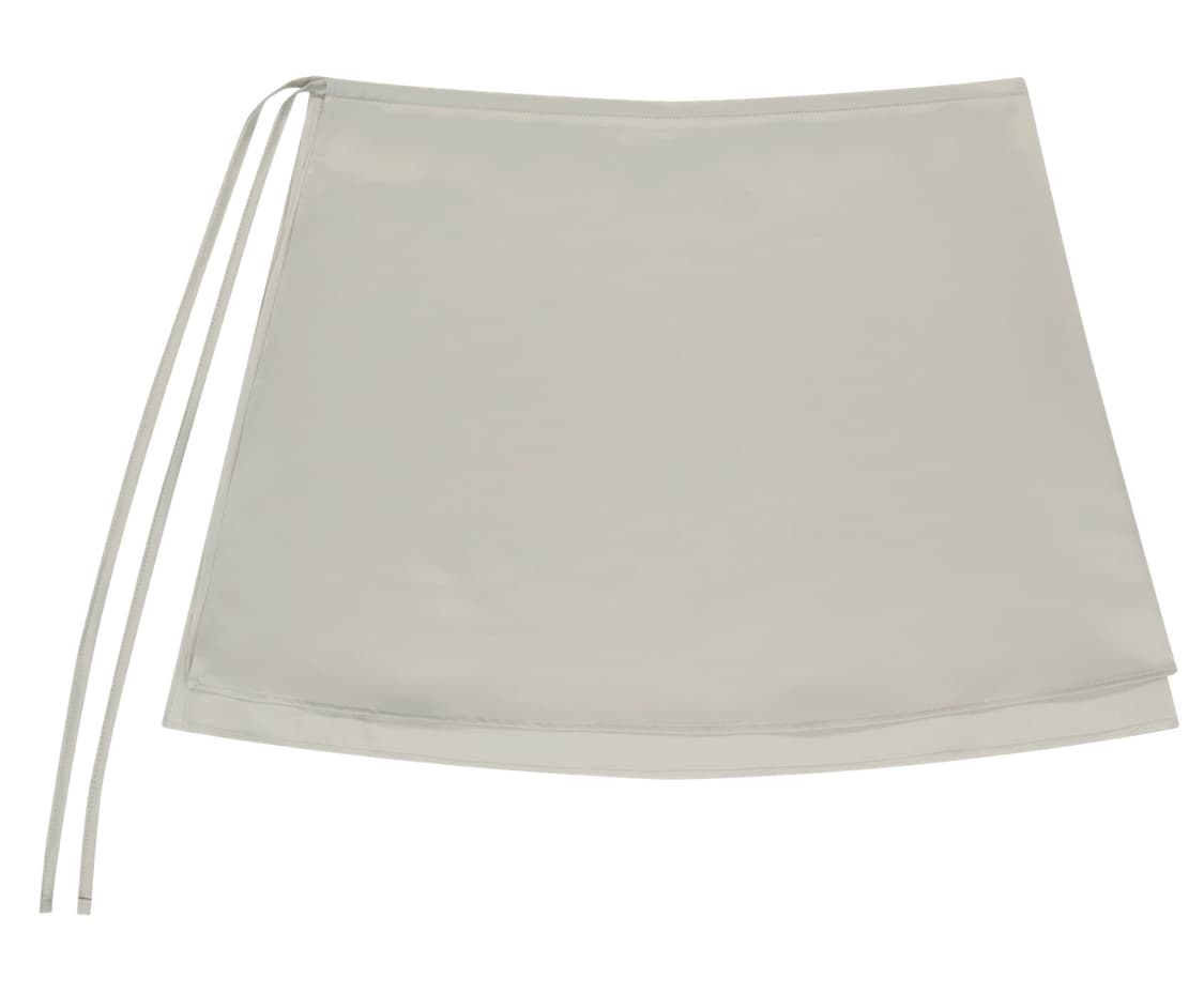 코이세이오038 SATIN WRAP SKIRT SILVER  상품이미지1